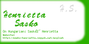 henrietta sasko business card